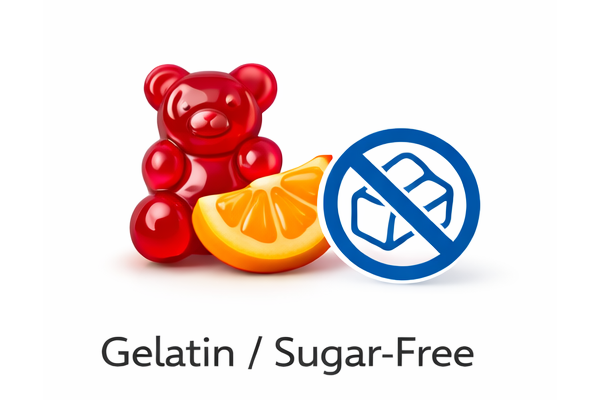 Traditional gelatin gummies sugar free